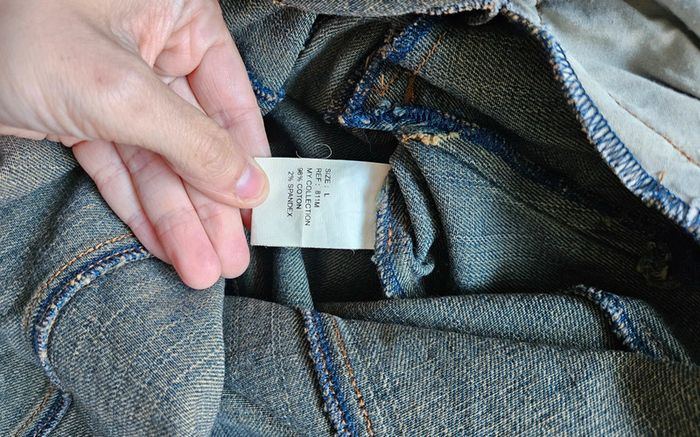 Robe manches longues en jean taille L - photo numéro 5