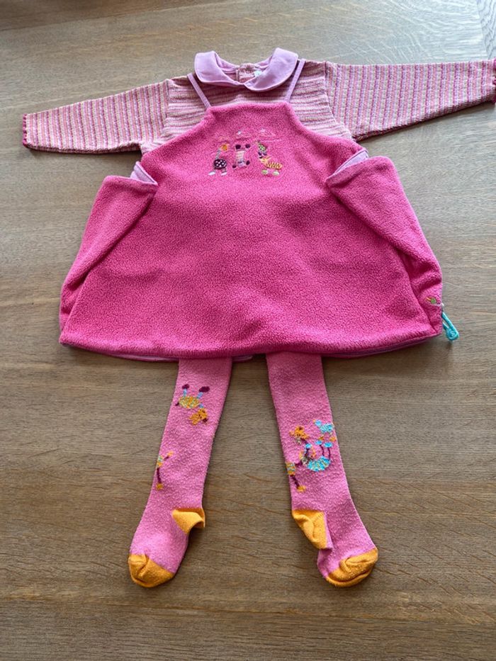 Ensemble robe, haut et collants Catimini taille 18 mois - photo numéro 19