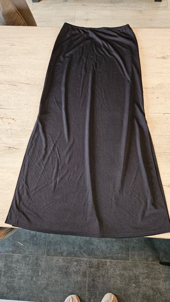 Longue jupe noire fendue des 2 côtés, Jennyfer, taille M