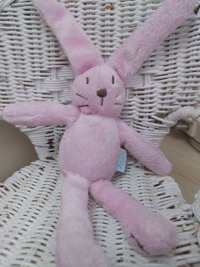 Jacadi - petite peluche lapin rose - photo numéro 2
