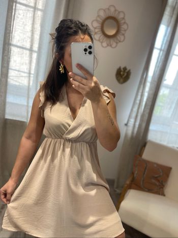 Robe fluide beige