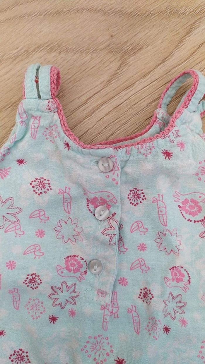 Robe été 6 mois bleu rose fleur - photo numéro 5