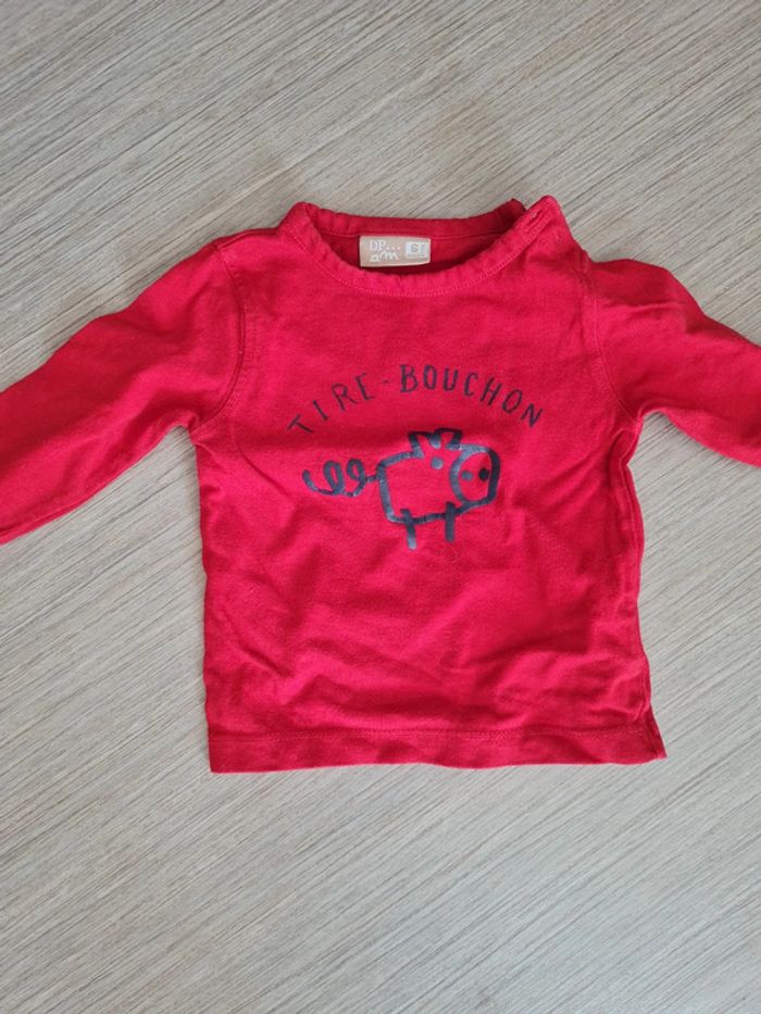 Tee shirt manche longue 6 mois - photo numéro 2