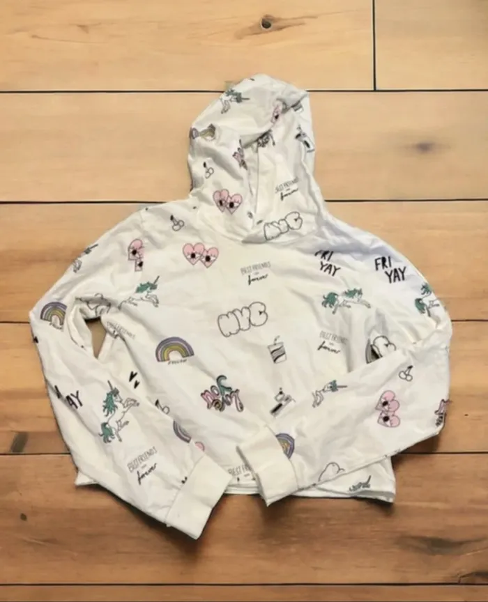 Crop top à capuche h&m 12-14 ans