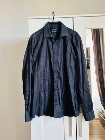 Chemise noire unie Homme Slim Fit Devred Tailles L-XL