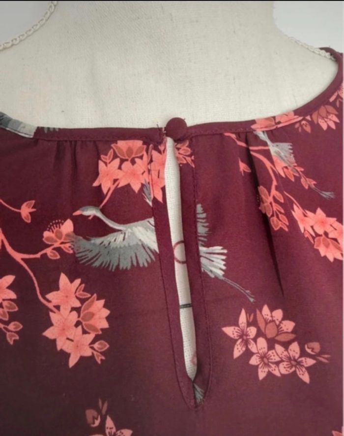Blouse bordeaux à motifs Primark 40 ou L - photo numéro 5
