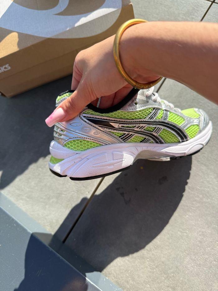 asics kayano 14 jaune/verte - photo numéro 4
