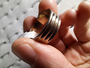 Bague acier inoxydable dorées