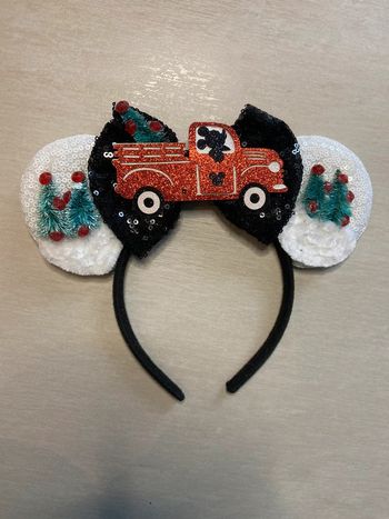Serre tête oreille de Mickey de noël à sequin, paillettes