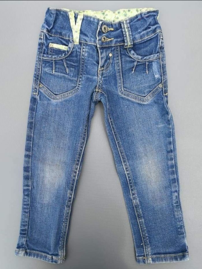 Jeans pantalon 3 ans fille vanille fraise - photo numéro 1