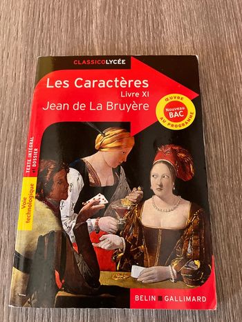 Livre lycée les caractères Jean de La Bruyère