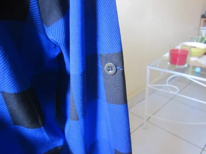 Blouse légère bleue et noire à carreaux Taille M / Taille 38 - photo numéro 4
