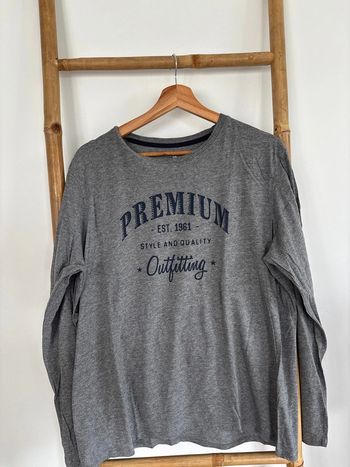 T-shirt gris à manches longues In Extenso taille XL