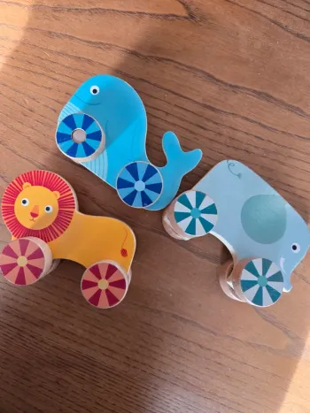 3 animaux bois