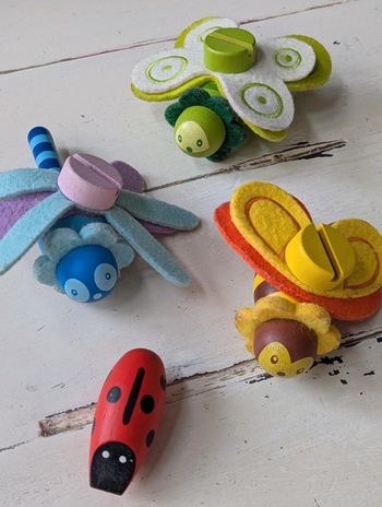 Lot de 3 animaux en bois et feutrine à visser - Tournicoti Djeco