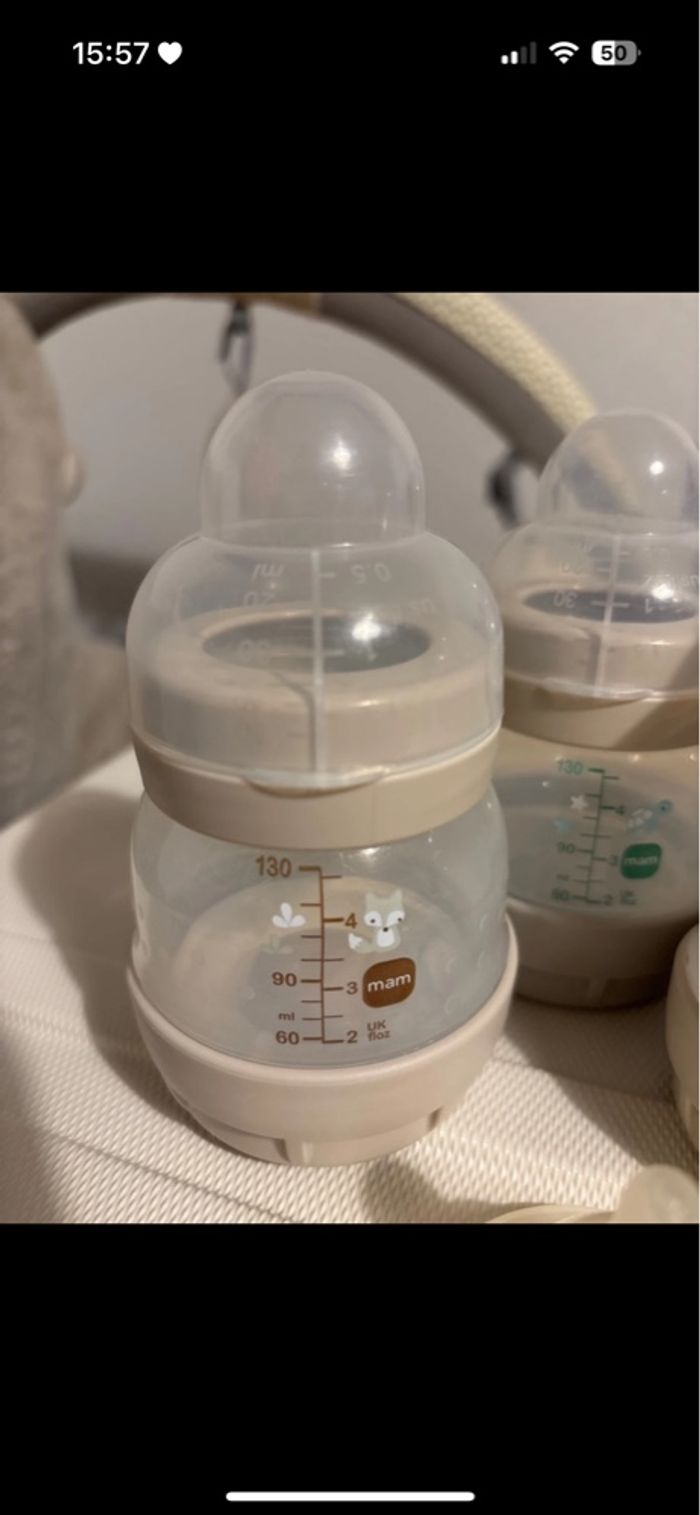 Lot 5 biberons MAM 130ml anti colique - photo numéro 2