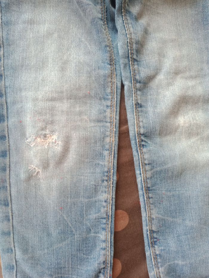Pantalon jeans fille 5/6 ans - photo numéro 2