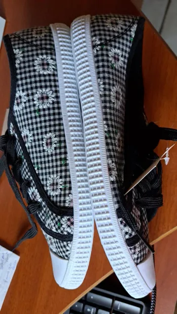 Ballerines vichy noires et blanches