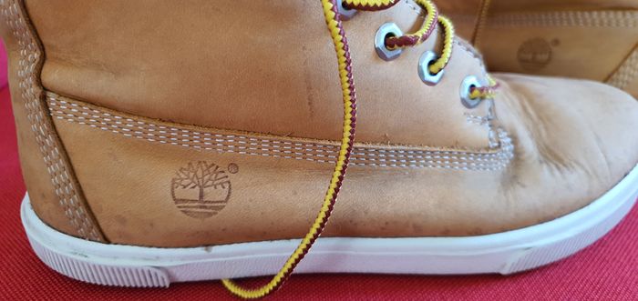 Bottes Timberland à lacets beiges Davis Square taille 34.5 - photo numéro 7