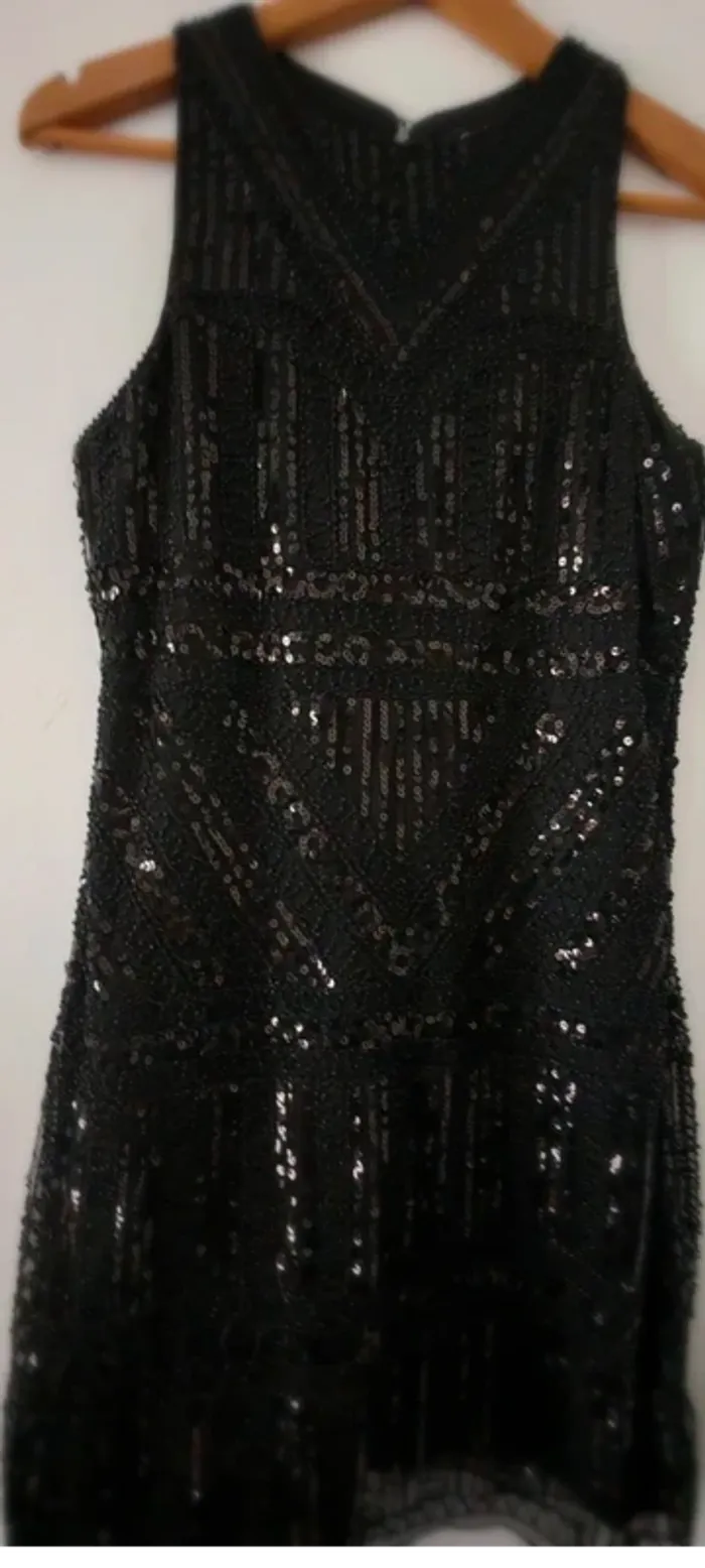 Robe noire à sequins Femme C'est Pour Vous Paris T M - photo numéro 3