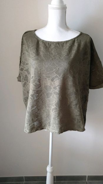 Top printemps été loose kaki marque Mexx taille L