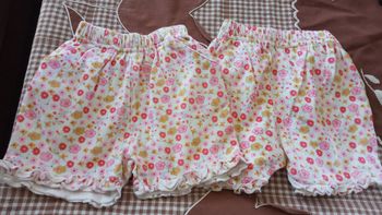 Lot de 2 Shorts fleuris et colorés pour demoiselles 3mois