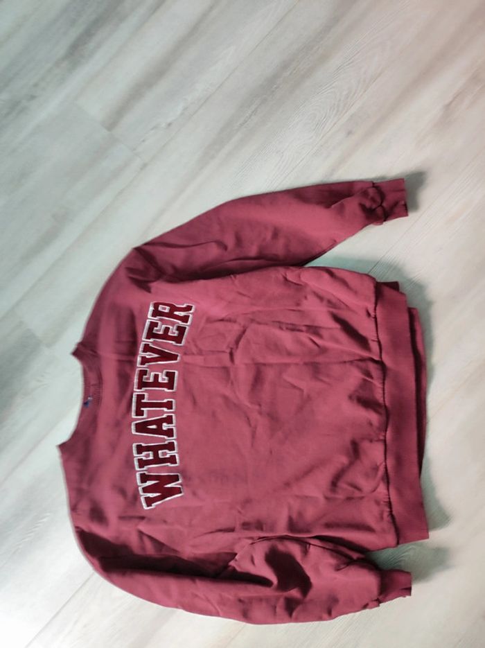 Sweat en molleton bordeaux