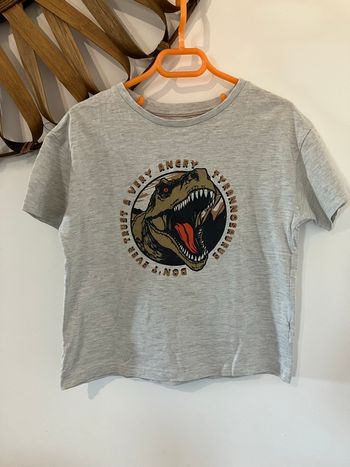 T-shirt gris T-rex garçon 8 ans Vertbaudet 