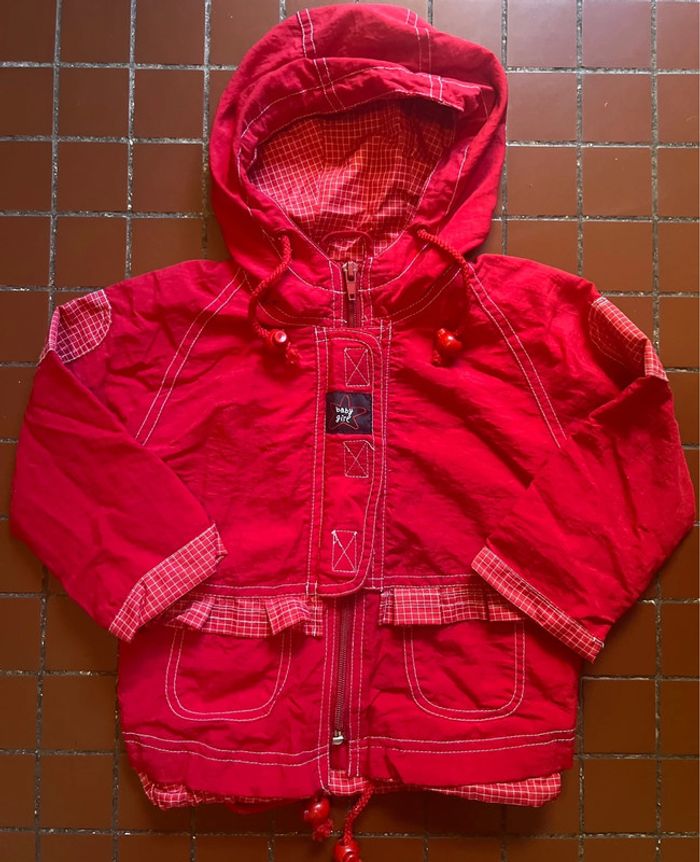 Parka veste rouge 12 mois