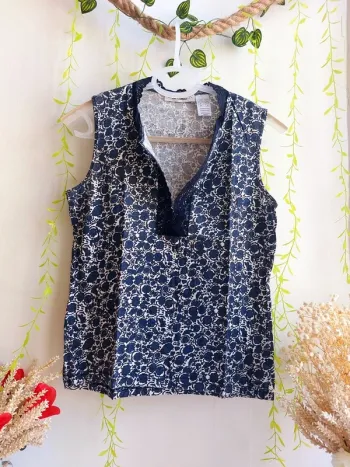 Débardeur La Colline – 38 – Marine – État : Excellent