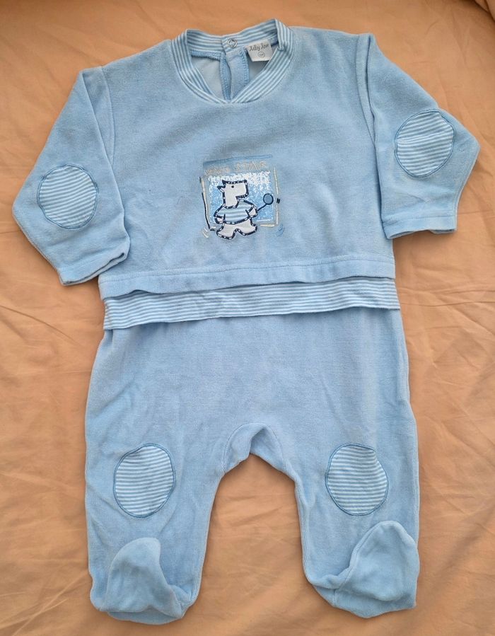 Lot de 3 babygros velours 12 mois - photo numéro 6