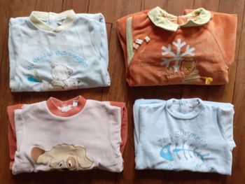 Lot de 4 grenouillères - Orchestra, Tex Baby