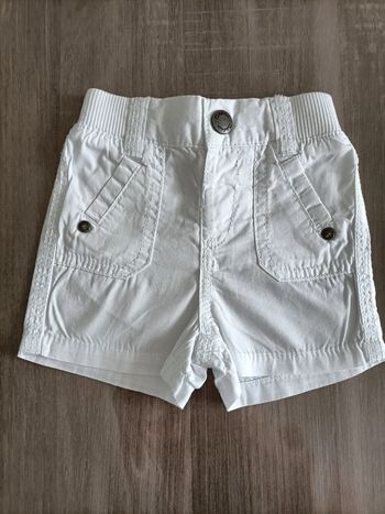 Short blanc mixte 1 mois
