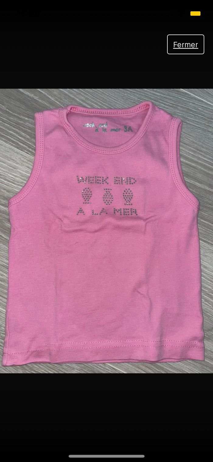 Débardeur Rose 3 ans
