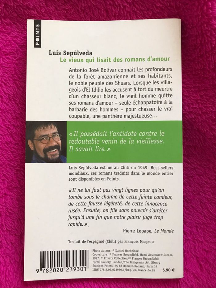 Luis Sepúlveda - Le Vieux qui lisait des romans d'amour - Points - photo numéro 2