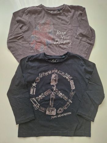 Lot de 2 t-shirts manches longues garçon 6 ans Pick Ouic