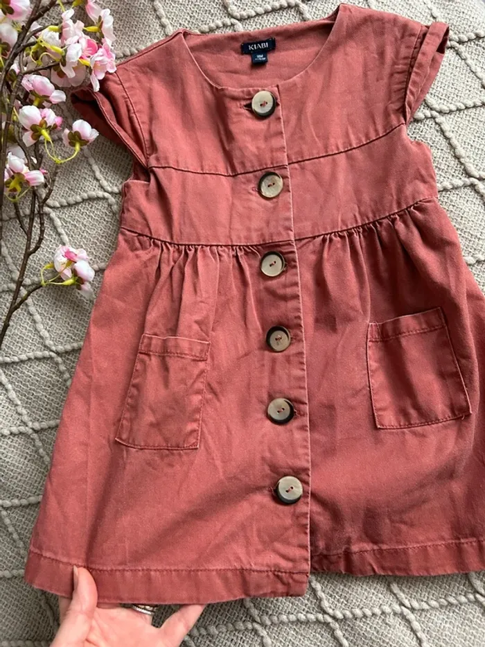 Robe terra cotta boutons - photo numéro 3