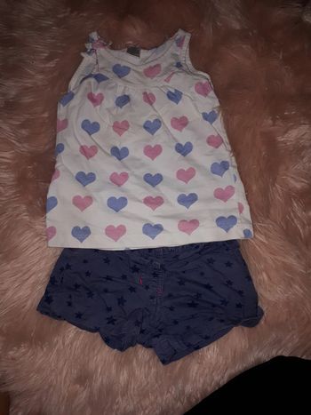 Tunique zara coeur short etoile la halle 12 mois