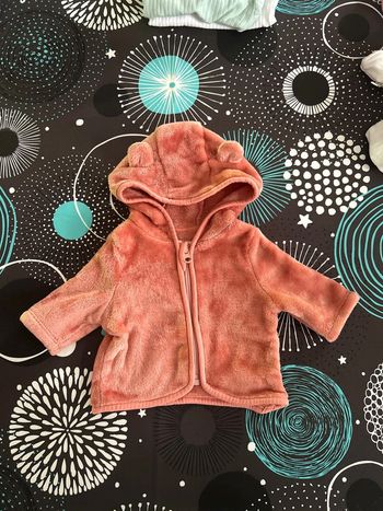 Veste capuche saumon