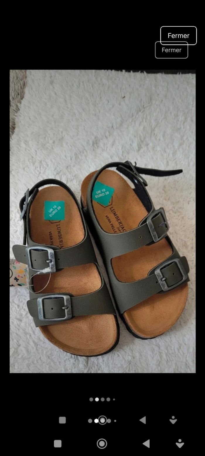 Sandales cuir neuves 28 - photo numéro 2