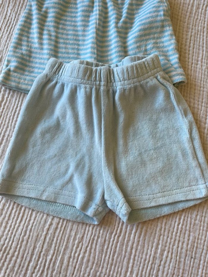 Lot de 2 short en éponge bleu - photo numéro 2