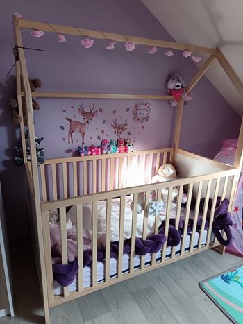 Lit Cabane en bois 70x140