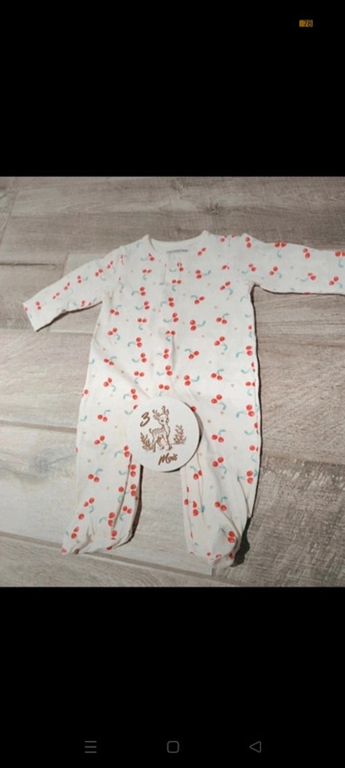 Magnifique Pyjama coton cerises à paillettes 🤟