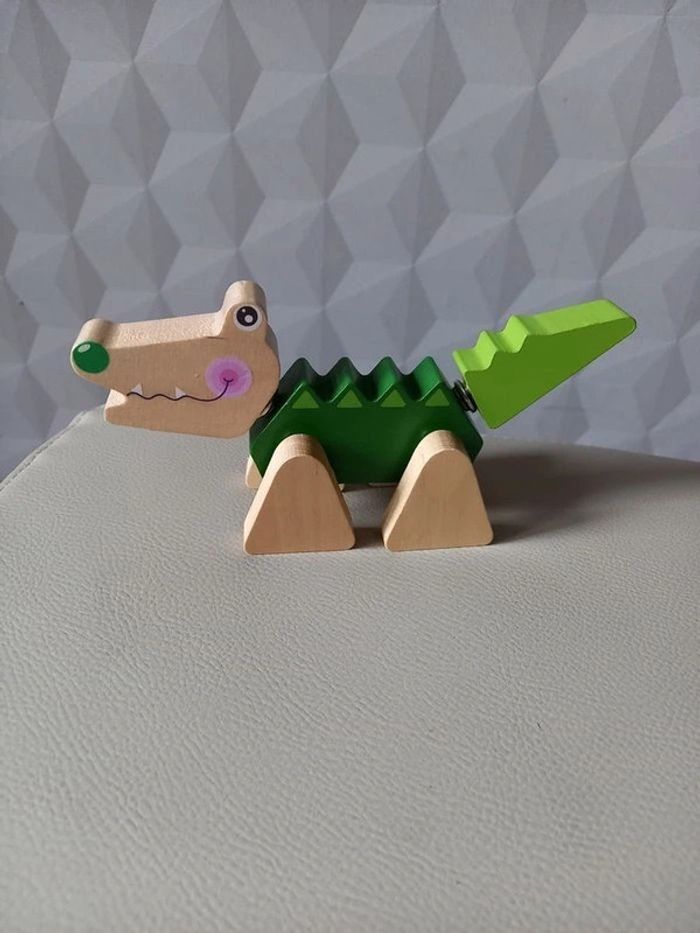 Crocodile en bois a clipser - photo numéro 6