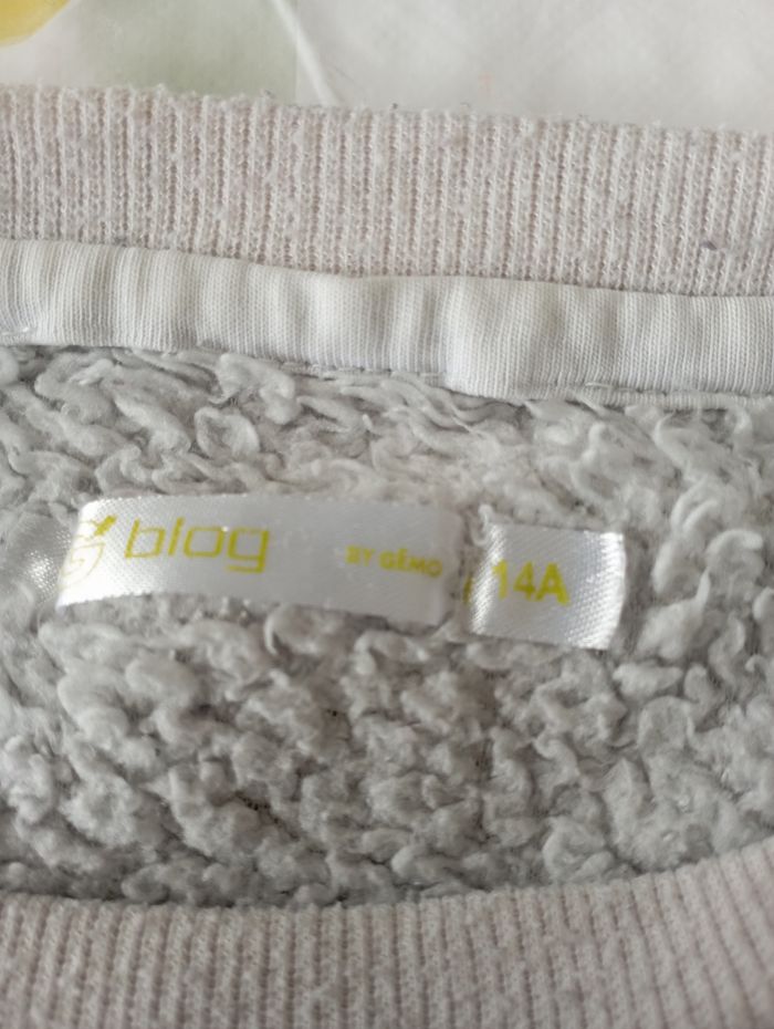 Haut de pijama hiver épais gris Gémo 14 ans 2€ - photo numéro 2