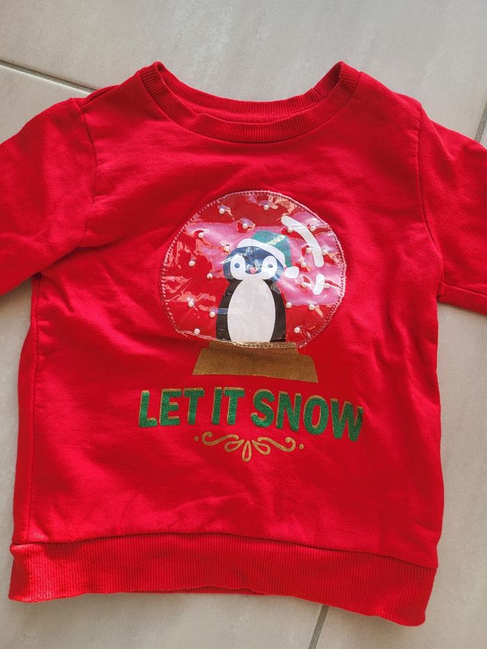 Pull de Noël pingouin