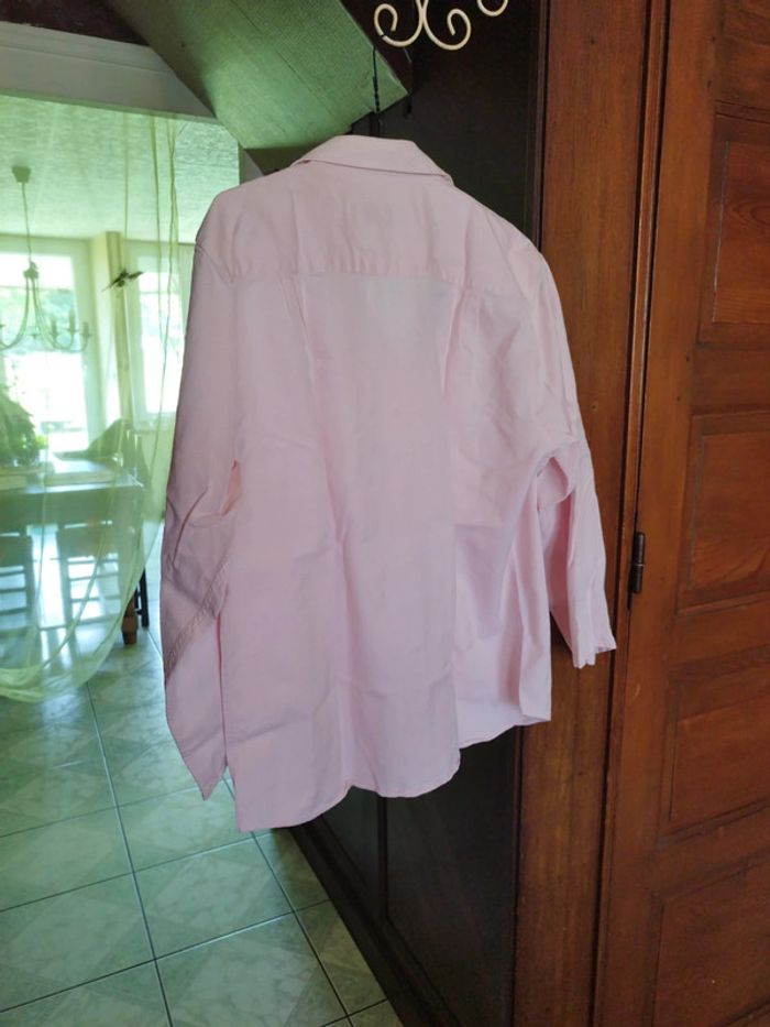 Chemise rose pâle rayures vintage XL/42 y2k - photo numéro 10
