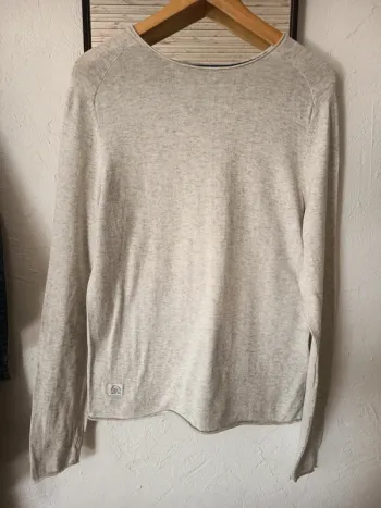 Pull blanc très fin Bonobo