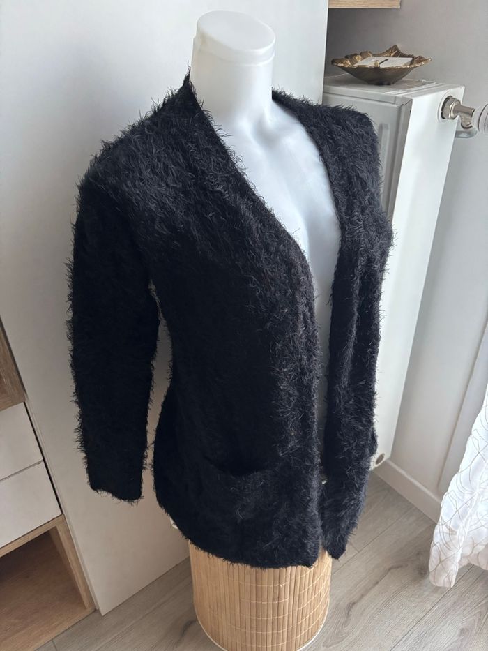 Gilet noir effet pilou tout doux esmera 38/40 - photo numéro 4