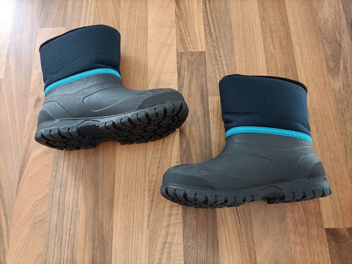 Bottes de neige ski quechua bleu marine gris 28-29 - photo numéro 5